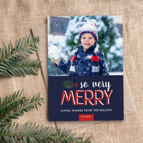 So Very Merry Magnetic Holiday Photo Card