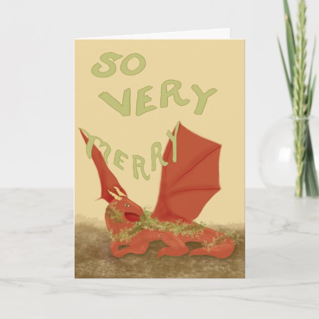 So Very Merry, Red Dragon, greeting card (Front)