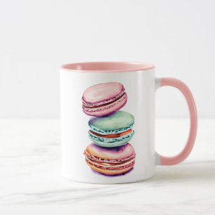 So Very Sweet   Vintage Watercolor Macaron Mug