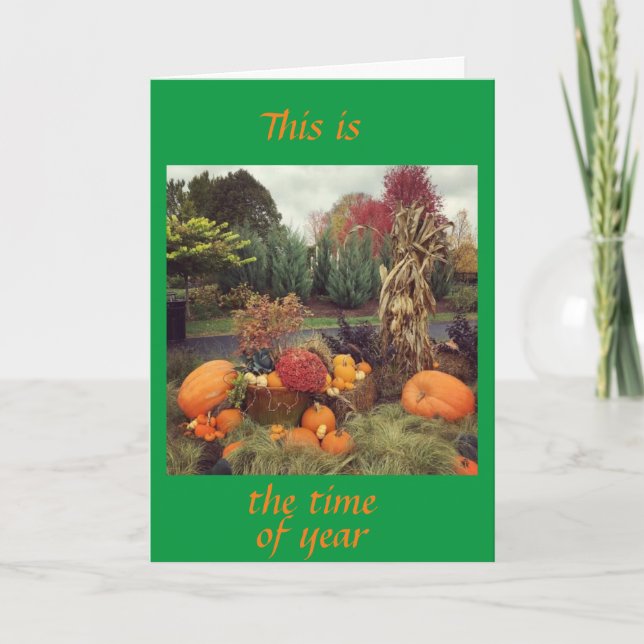 SO VERY "THANKFUL" FOR YOU AT THANKSGIVING  HOLIDAY CARD (Front)