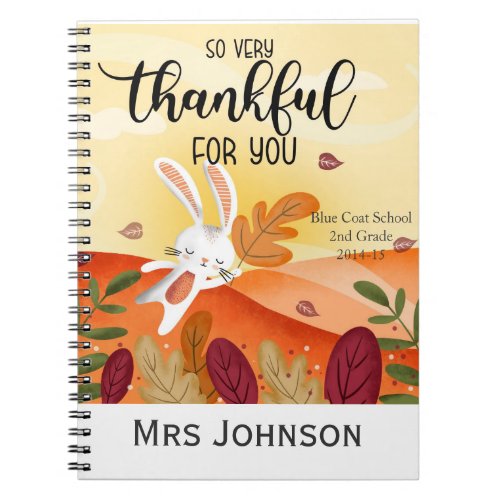 so very thankful for you Christmas Notebook