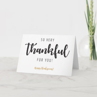So very thankful for you, Thanksgiving card