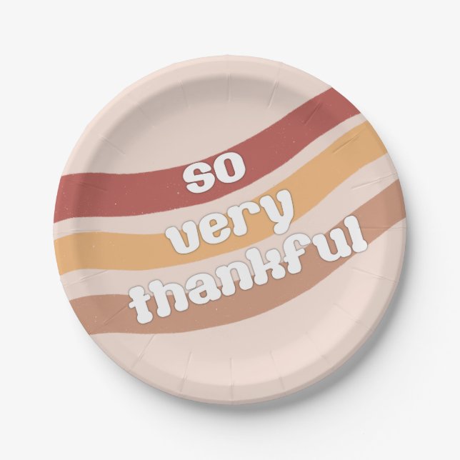 So Very Thankful Paper Plates (Front)