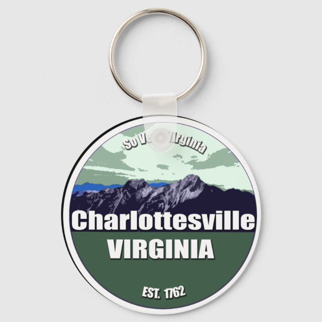 So Very Virginia Charlottesville Keychain (Front)