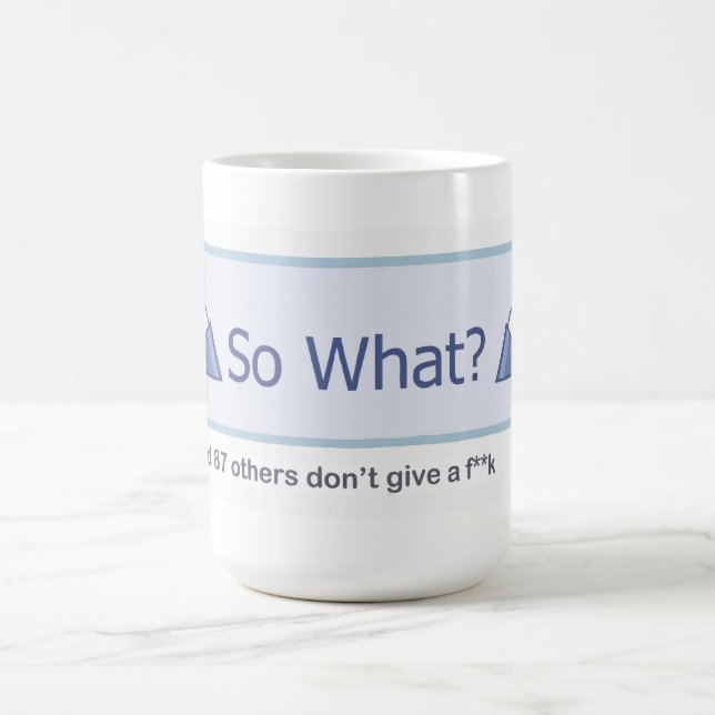 So What? (Facebook Button) Coffee Mug (Center)