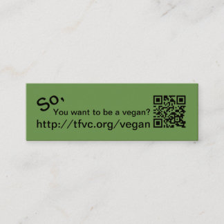 So you want to be a vegan cards