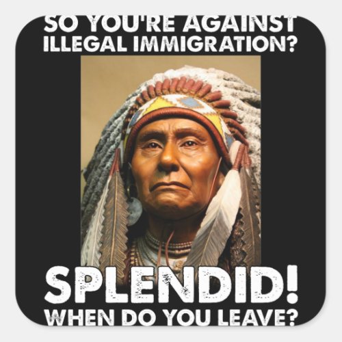 So Youre Against illegal Immigration Splendid Nat Square Sticker