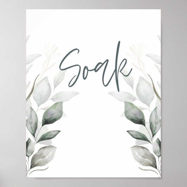 Soak Scripture Bathroom wall art poster (Front)