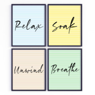 Soak Scripture Bathroom wall art poster