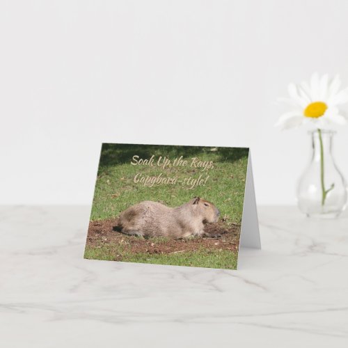 Soak Up the Rays Capybara_style Card