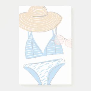 Soak up the Sun - Blue Swimsuit Post-it Notes