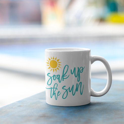 Soak Up The Sun Summer Typography Coffee Mug