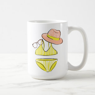 Soak up the Sun - Yellow Swimsuit Coffee Mug