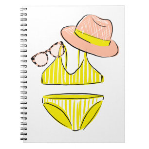 Soak up the Sun - Yellow Swimsuit Notebook