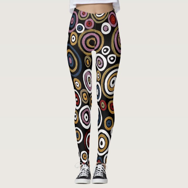 Soakage by Australian Aboriginal Artists Leggings (Front)