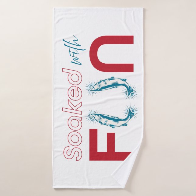 Soaked with Fun – Sardine-Inspired Beach Towel (Bath Towel)