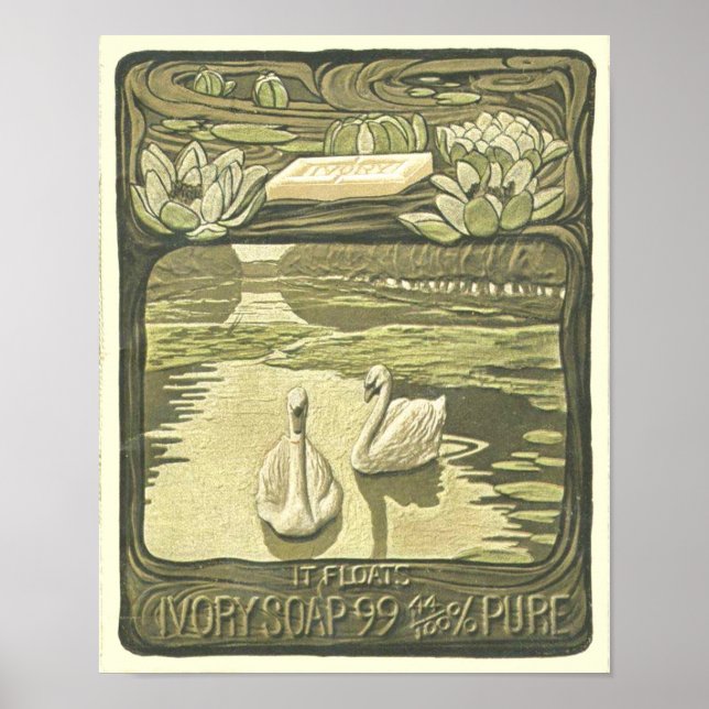 Soap Ad With 2 Swans Poster (Front)