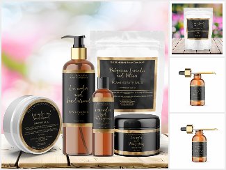 Soap and Cosmetics Packaging Labels - Black & Gold