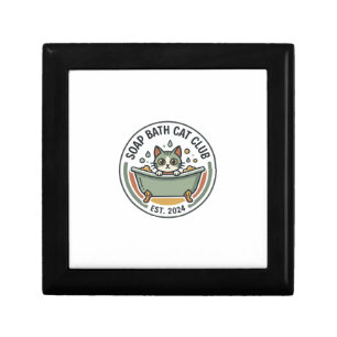 Soap Bath Cat POD Vector Art - Soap Bath Cat Club_ Gift Box