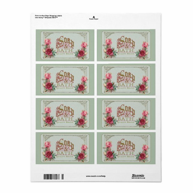 SOAP & BATH ~ Labels (Full Sheet)