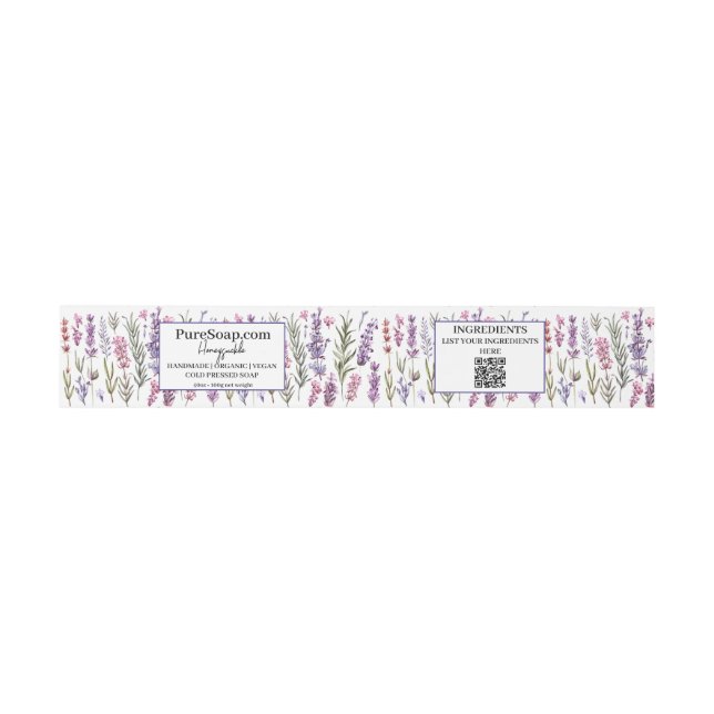 Soap Belly Band Rustic Summer Blossom Lilac (Flat)