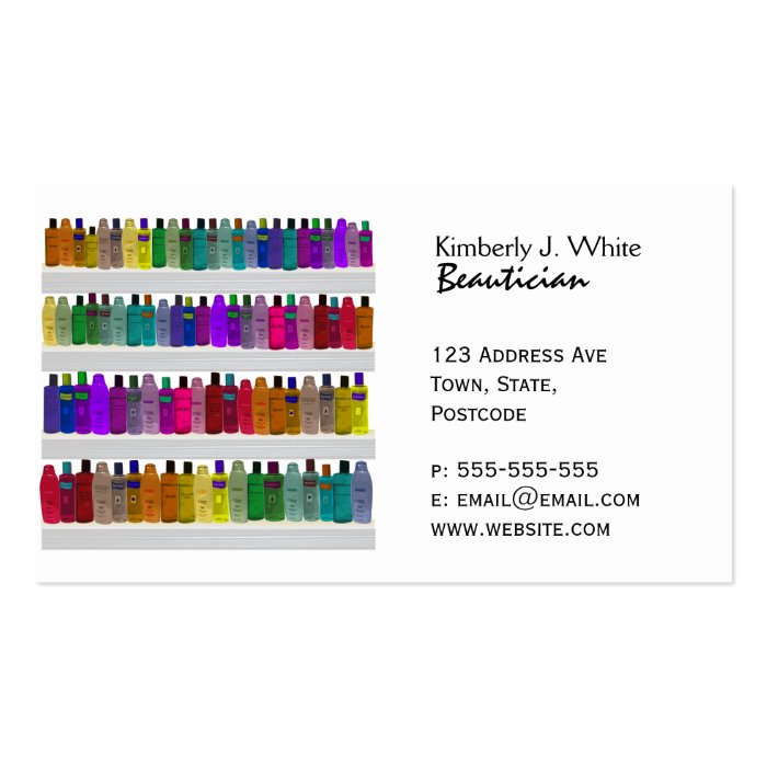Soap Bottle Rainbow   for bathrooms, salons etc Business Cards