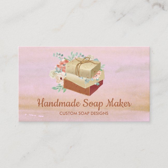 Soap branding Handmade BathTub Organic Cosmetic Business Card