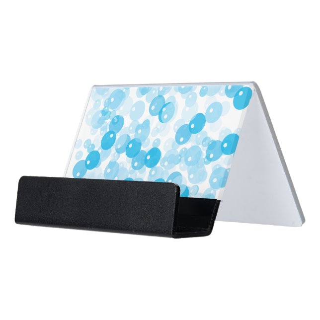 Soap bubble desk business card holder (Angled Front)