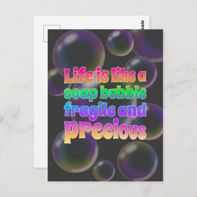 Soap Bubble | fragile and precious Postcard (Front/Back)