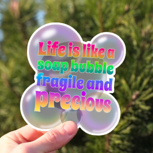 Soap Bubble fragile and precious Sticker