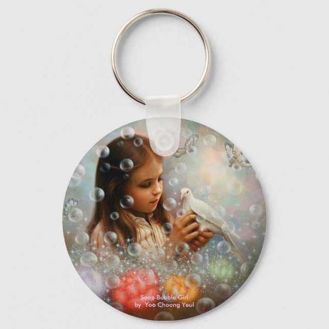 Soap Bubble Girl  Keychain (Front)