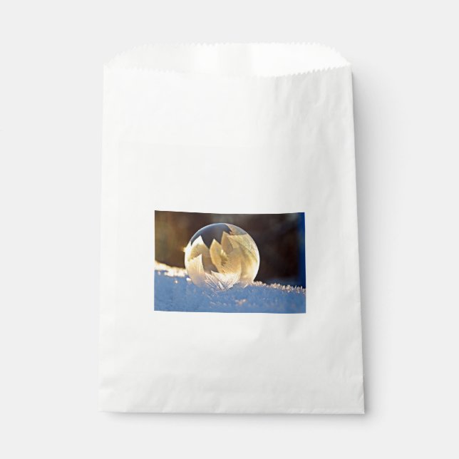 Soap Bubble on Snow Favor Bag (Front)