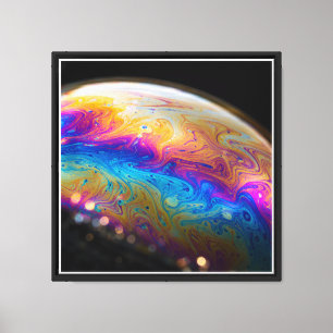Soap Bubble Surface Macro Canvas Print