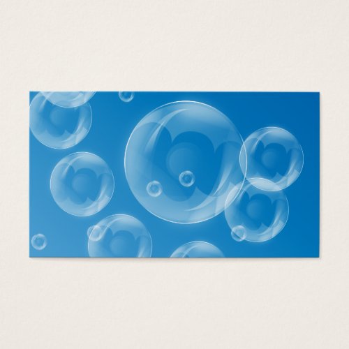 Soap bubbles business card template