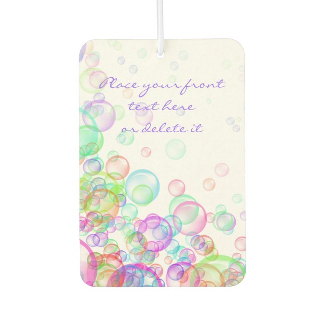 Soap Bubbles Air Freshener (Front)