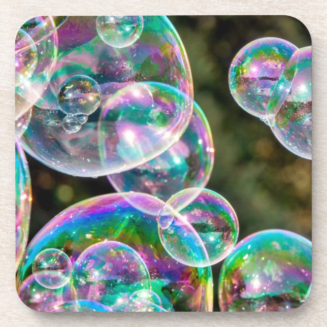 Soap bubbles beverage coaster (Front)