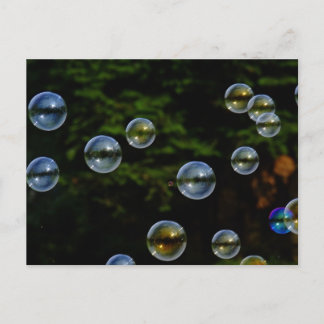 SOAP BUBBLES BLACK BACKGROUND BUBBLY PHOTOGRAPHY D POSTCARD