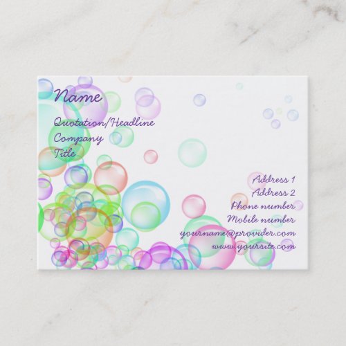 Soap Bubbles Business Card