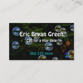Soap Bubbles Calling Card by TheCardStore at Zazzle