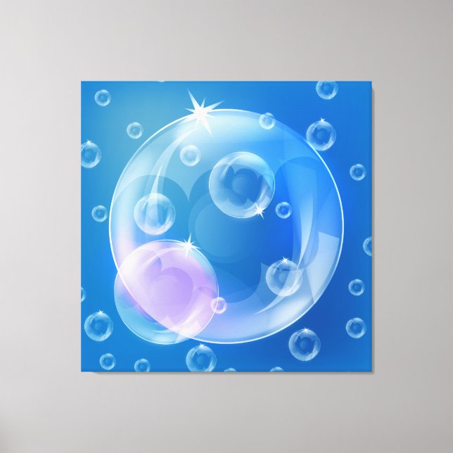 Soap bubbles canvas print (Front)