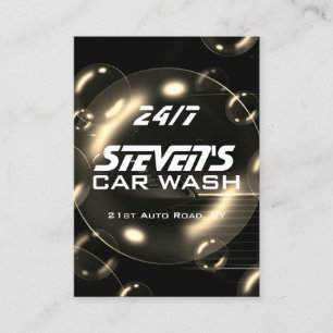 Soap bubbles car wash  business card