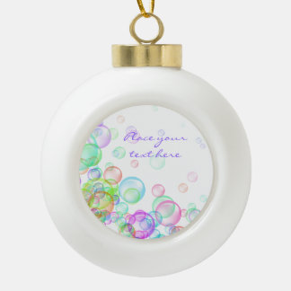 Soap Bubbles Ceramic Ball Christmas Ornament