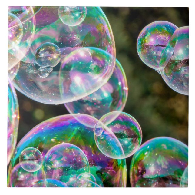 Soap bubbles ceramic tile (Front)