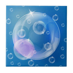 Soap bubbles ceramic tile