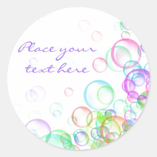 Soap Bubbles Classic Round Sticker
