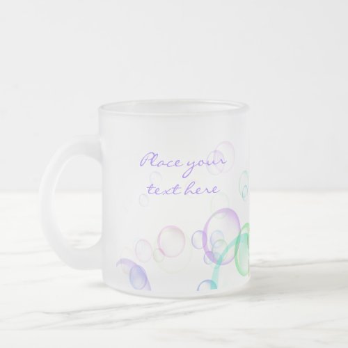 Soap Bubbles Frosted Glass Coffee Mug