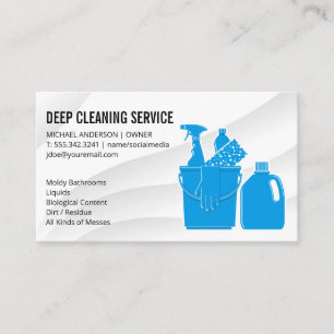 Soap Bubbles House Clean Supplies Maid Logo Business Card
