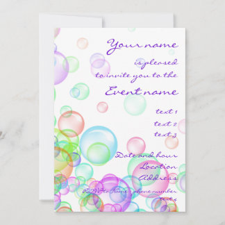Soap Bubbles Invitation