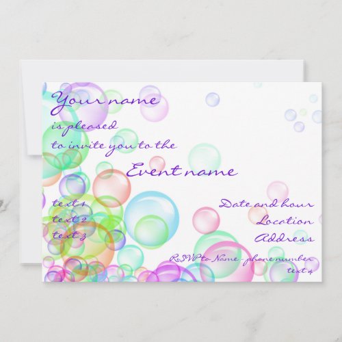 Soap Bubbles Custom Announcement