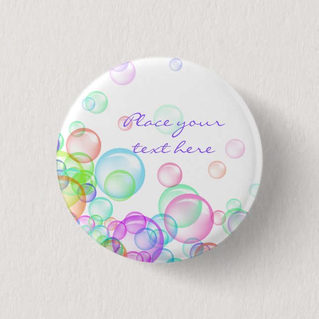 Soap Bubbles Pinback Button (Front)